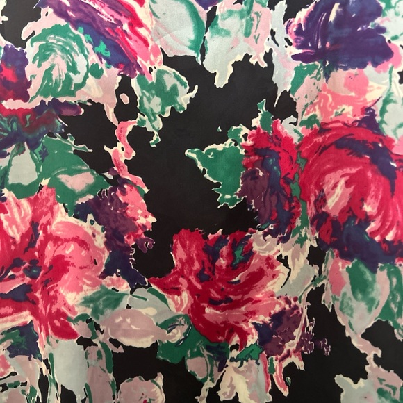 Forever 21 Silky Floral Watercolor Summer Tunic Flowy Tank Top Blouse Size Large - Picture 3 of 5